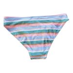 Xhilaration  Bikini Bottom Women Size M Multicolor Stripe Cheeky Ribbed Blue Pink Photo 1