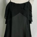 YA Los Angeles  SemiBlack Sheer Ruffle Cami Small Photo 0