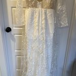 Bridal Wedding Bachelorette Jumpsuit with Lace US 10 White Photo 10