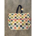 C&C California  Home Large Canvas Tote Colorful Smiley Faces NWT‎ Photo 5