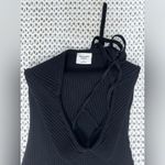 Abercrombie & Fitch Elevated Knit Halter Mini Dress - Black - S Photo 9