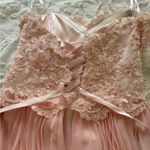NWT Kimberly Boutique Light Pink Size 2 Beaded Silk Dress with Corset Back Photo 2