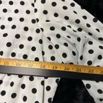 Michael Kors Black/White Polka Dot 3/4 Sleeve Blouse Office Elegant Feminine, S Photo 4