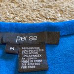 Per Se  2 Piece Matching Set Pull On Skirt & Tank Top Stretchy Blue Black Geo M Photo 9