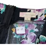 Monteau Blue Cotton Floral Skirt Women's Size Large | 26-4 Photo 2