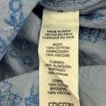  Embroidered Top Blue Size 4 US 0 Chicos Photo 10
