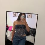 Urban Outfitters  Blue Floral Tube Top Photo 1