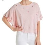 Sundry  pink hearts flutter short sleeve shirt size 2 Medium Photo 0