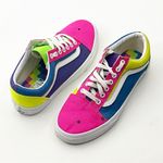Vans  Old School Neon Multicolored Low Top Lace Up Canvas Sneakers, Size 8.5 Photo 0