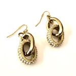 Bracelet and Earrings set Two tone w/Rhinestone Gold Photo 1