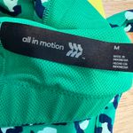 All In Motion  Women's Green Leopard Print Asymmetrical Sports Bra - Medium - NWT Photo 1
