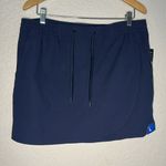 Eddie Bauer NEW Tulip Hem Skort Navy Blue Athleisure Vacation Travel Large Skirt Photo 3