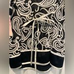 Violet+Claire NWT  Size M Black White Paisley Satin Tie Back Pullover Blouse Photo 5