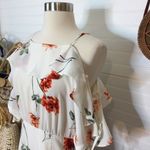 First Monday Floral Lace Up Sleeve Midi Dress​ Orange Photo 7