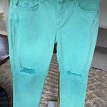 Old Navy  Distressed Boyfriend Jeans Mint Sz 12 Y2K Preppy Streetwear Artsy Boho Photo 0