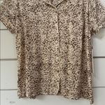 Nicole Miller Animal Print 2pc Pajama Set Short Sleeve Top Pants NEW Size XL Photo 3