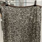 TERI JON Sportswear Silver Sequined Mesh Skirt, Size 12 Photo 2