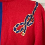 Doncaster  red blue holiday sweater size medium Photo 8