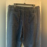 American Eagle NWT dark wash wide leg denim pants, elastic waist, pockets; M Photo 5