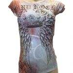 Hard Rock Cafe  Fitted Sublimation Baby Tee Size Small. New No Tags Photo 0