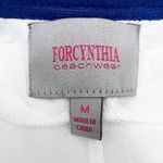 For Cynthia  Swimsuit Cover Up Womens‎ Medium Embroidered Shark Bite White Beachy Photo 8