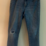 J.Crew Stretch Jeans Size 25 | Medium Wash Distressed Knee Skinny Denim Photo 0