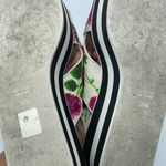 Gucci Pink Red Rose Floral Sandals Peggy Platforms Striped Sole 39.5 Photo 6