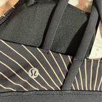 Lululemon Black Striped Women's Sports Bra Photo 2