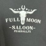 Bella Canvas Full Moon Saloon Women’s Size 2XL Black Cropped Baby Tee Short Sleeve Cowgirl TX Photo 3