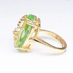 Elegant Gold and Green Dragonfly Ring Photo 4