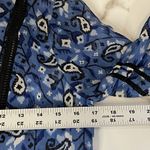 Veronica Beard Cabo Boho Paisley Printed Silk Blouse Sz 2 Back Zip Long Sleeve Photo 4