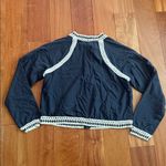 Free People  Crochet Trim Baseball Bomber Jacket Size M Photo 6