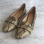 Loeffler Randall  Blaise Snakeskin Loafers ballerina Flats size 9.5 Photo 1