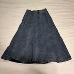 Soft Surroundings  Denim Skirt Womens Small Blue Jean Maxi Western Modest Photo 3