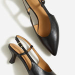 Madewell NEW Sz 6 The Debbie Slingback Pump Kitten Heel in Black NO289 Photo 0