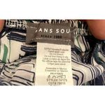 Sans Souci Boho Tropical Palm Print Off Shoulder Maxi Dress 3/4 Sleeve Tie Elastic Waist M Photo 6