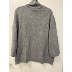 ZARA Mock Turtleneck Oversized 3/4 Sleeve Gray Long Top Size Small Photo 1