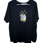 Quacker Factory  T Shirt Women's 1X Black Nativity Christmas Beaded‎ Short Sleeve Photo 0
