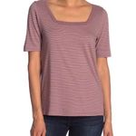Susina Square Neck Striped Tshirt L Size L Photo 0