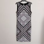 White House | Black Market WHBM Reversible Sleeveless Sheath Dress Multi-Color Scarf Print Knit Sz Lg Photo 1