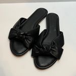 Veronica Beard Salton Knott Black Leather Slides Sz. 12 Photo 2