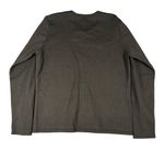 Obee Womens Medium Black Silk Sweater Long Sleeve Cardigan Floral Embroidery Photo 9