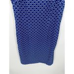 Mario Serrani Blue Geometric Print Shift Dress Knee Length Sleeveless Womens 10 Photo 2