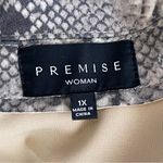 Premise  Faux Suede Leather Python Snake Print Jacket Coat Women’s Size 1X Photo 6