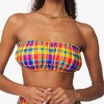 We Wore What  rainbow plaid bikini Set Photo 0