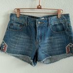Forever 21 Premium Denim Embroidered Western Vibe Denim Jean Shorts 29 Photo 0
