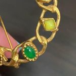 Vintage Unsigned Goldette Victorian Revival Cabochon Wreath Brooch Gold Photo 10