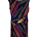 Women's Voir Voir Bright Multicolor Short Sleeve Drop Waist Round Neck Dress 12 Black Photo 0