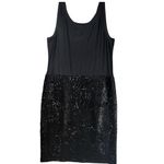 Nic+Zoe Women's Size 6 Black Sequin Knee-Length Cocktail Dress Photo 3