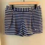Nike  Blue and White Athletic Shorts with Stripes Photo 0